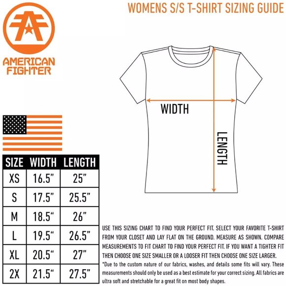 AMERICAN FIGHTER Women's T-Shirt TRINITY Tee Biker - Picture 9 of 9